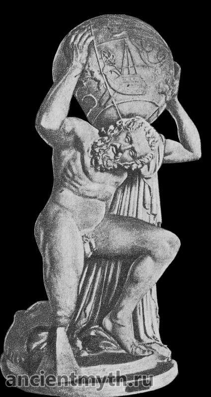 Atlas memegang cakrawala digambarkan sebagai bola